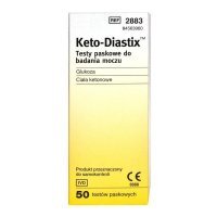 Keto-Diastix, test paskowy do badania moczu, 50 sztuk