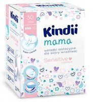 Kindii Mama Sensitive Comfort, wkładki laktacyjne dla skóry wrażliwej, 30 sztuk