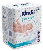 Kindii Pure&Soft, podkłady higieniczne dla niemowląt, 60x60cm, 10 sztuk