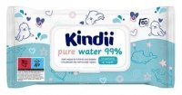 Kindii Pure Water, chusteczki nawilżane dla niemowląt i dzieci, do skóry wrażliwej, 60 sztuk