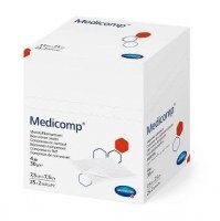 Kompresy włókninowe Medicomp, niejałowe, 7,5mx7,5cm, 50 sztuk