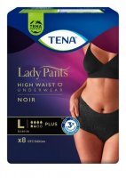 Majtki chłonne Tena Lady Pants Plus Noir, rozmiar L, chłonność 5,5/8, 8 sztuk