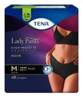 Majtki chłonne Tena Lady Pants Plus Noir, rozmiar M, chłonność 5,5/8, 9 sztuk