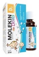Molekin D3 dla dzieci, krople doustne, dla dzieci i niemowląt od 1 dnia życia, 30ml