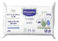 Mustela, chusteczki BIO z organicznej bawełny z wodą, 60 sztuk