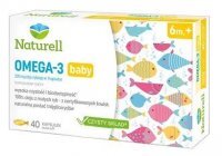 Naturell, Omega-3 Baby, dla niemowląt po 6 miesiącu życia, 40 kapsułek twist-off