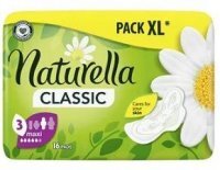 Naturella Classic Maxi, podpaski ze skrzydełkami, z rumiankiem, 16 sztuk