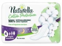 Naturella Cotton Protection Night, podpaski ze skrzydełkami, 9 sztuk