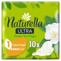 Naturella Ultra Normal, podpaski ze skrzydełkami, z zieloną herbatą, 10 sztuk