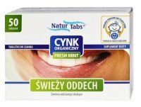 NaturTabs, Cynk organiczny Fresh Mint, 50 tabletek do ssania