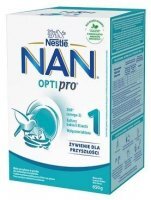 Nestle Nan Optipro 1, mleko początkowe, dla niemowląt od urodzenia, 650g