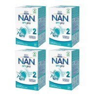 Nestle Nan Optipro 2, mleko modyfikowane, dla niemowląt po 6 miesiącu życia, czteropak (4x650g)