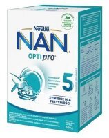Nestle Nan Optipro 5, formuła na bazie mleka, dla dzieci powyżej 2,5 lat, 650g