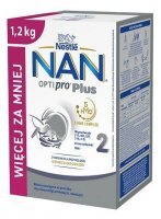 Nestle Nan Optipro Plus 2 HM-O5, mleko modyfikowane, po 6 miesiącu życia, 1200g