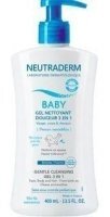 Neutraderm Baby, łagodny żel myjący 3 w 1, od urodzenia, 400ml