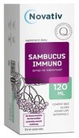 Novativ, Sambucus Immuno, syrop, smak malinowy, po 3 roku życia, 120ml