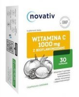 Novativ, Witamina C 1000mg z bioflawonoidami, 30 kapsułek
