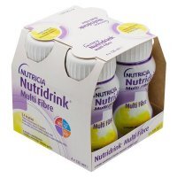 Nutridrink Multi Fibre, produkt odżywczy wysokoenergetyczny, smak waniliowy, płyn, 4x125ml