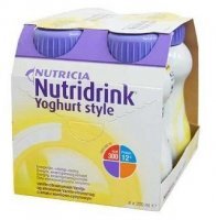 Nutridrink Yoghurt Style, produkt odżywczy wysokoenergetyczny, smak waniliowo-cytrynowy, płyn, 4x200ml