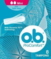 OB, ProComfort, Mini, tampony higieniczne, 8 sztuk
