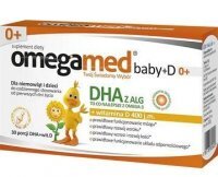 Omegamed baby + D, witamina D 400j.m. + DHA, od urodzenia, 30 kapsułek twist-off