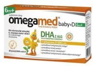 Omegamed baby + D, witamina D 600j.m. + DHA, po 6 miesiącu życia, 30 kapsułek twist-off