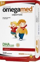 Omegamed Odporność 3+, pastylki żelowe do żucia, smak pomarańczowy, dla dzieci po 3 roku życia, 30 pastylek