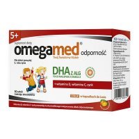 Omegamed Odporność 5+, syrop w kapsułkach do żucia, smak pomarańczowy, po 5 roku życia, 30 kapsułek