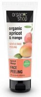 Organic Shop, Brzoskwinia i Mango, peeling do twarzy delikatny, 75ml