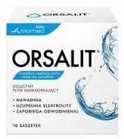 Orsalit, doustny płyn nawadniający, proszek, smak neutralny, poniżej 6 miesiąca życia, 10 saszetek
