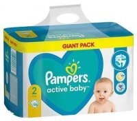 Pampers Active Baby, pieluszki jednorazowe, rozmiar 2, waga 4-8kg, 96 sztuk