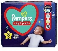 Pampers Night Pants, pieluchomajtki, rozmiar 3, waga 6-11kg, 29 sztuk