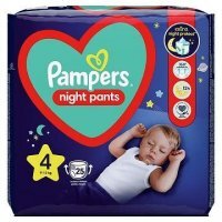 Pampers Night Pants, pieluchomajtki, rozmiar 4, waga 9-15kg, 25 sztuk