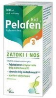 Pelafen Kid 3+, Zatoki i Nos, smak malinowy, płyn dla dzieci po 3 roku życia, 100ml