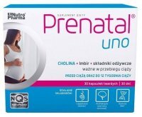 Prenatal Uno, do 12 tygodnia ciąży, 30 kapsułek