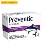 Preventic Edycja Specjalna, olej z wątroby rekina + czosnek, 60 kapsułek