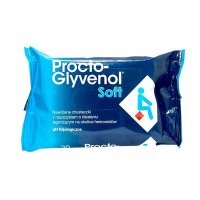 Procto-Glyvenol Soft, chusteczki nawilżane z ruszczykiem, dla osób z hemoroidami, 30 sztuk