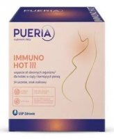 Pueria Immuno Hot, proszek, smak malinowy, 14 saszetek