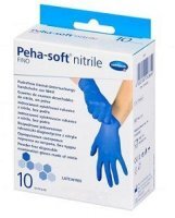 Rękawiczki Peha-Soft nitrile fino, nitrylowe, niejałowe, bezpudrowe, rozmiar M, 10 sztuk