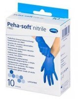 Rękawiczki Peha-Soft nitrile fino, nitrylowe, niejałowe, bezpudrowe, rozmiar S, 10 sztuk