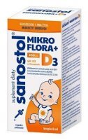 Sanostol Mikroflora + D3, krople doustne, od urodzenia, 8ml