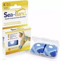 Sea-Band Kids, opaski akupresurowe przeciw mdłościom, dla dzieci powyżej 3 roku życia, kolor niebieski, 1 para