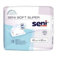 Seni Soft Super, podkłady higieniczne, rozmiar 40x60cm, 5 sztuk