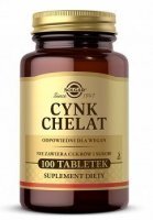 Solgar Cynk Chelat, 100 tabletek