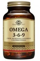 Solgar Omega 3-6-9, z ryb, siemienia lnianego i ogórecznika, 60 kapsułek