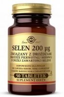 Solgar Selen 200mcg, związany z drożdżami, 50 tabletek