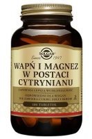 Solgar Wapń i Magnez w Postaci Cytrynianu, 100 tabletek