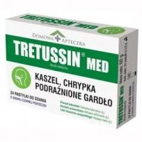 Tretussin Med, smak czarnej porzeczki, 24 pastylki do ssania