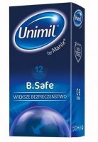 Unimil, prezerwatywy lateksowe B.Safe, delikatnie grubsze, 12 sztuk