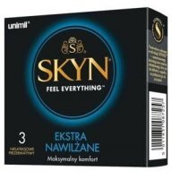 Unimil Skyn, prezerwatywy bezlateksowe Extra Nawilżanie, 3 sztuki